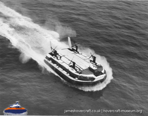 SRN4 Sir Christopher (GH-2008) with Hoverlloyd -  (credit: The <a href='http://www.hovercraft-museum.org/' target='_blank'>Hovercraft Museum Trust</a>).